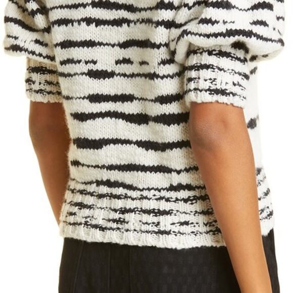 Ulla Johnson Black and White Striped Sweater - Picture 3 of 12